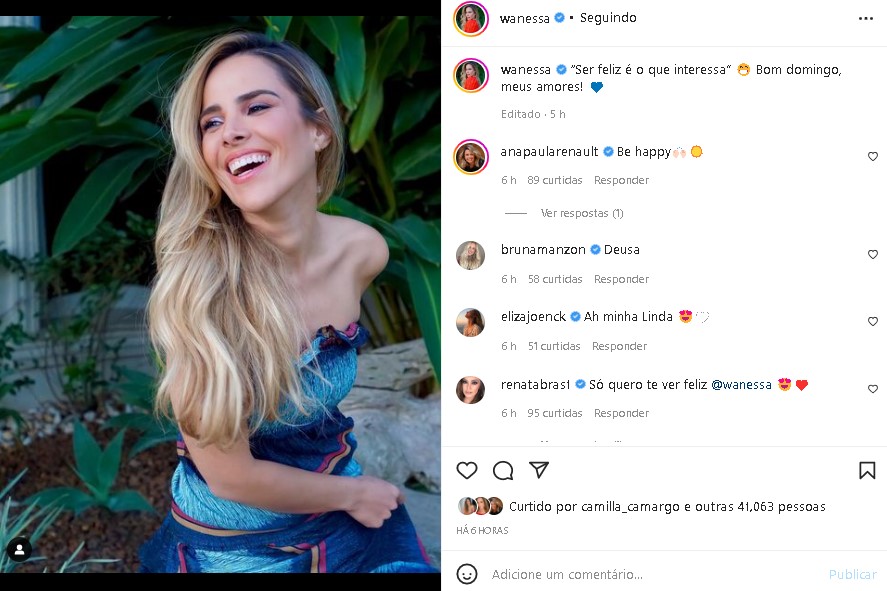 Wanessa deixou um recado aos seguidores (Foto: Reprodução/ Instagram)