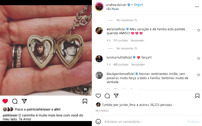 Xororó, Sandy e Junior demonstraram tristeza com a morte da grande amiga (Foto: Reprodução/ Instagram)