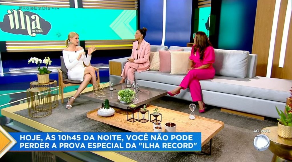 Ana Hickmann, Mariana Rios e Renata Alves no Hoje Em Dia