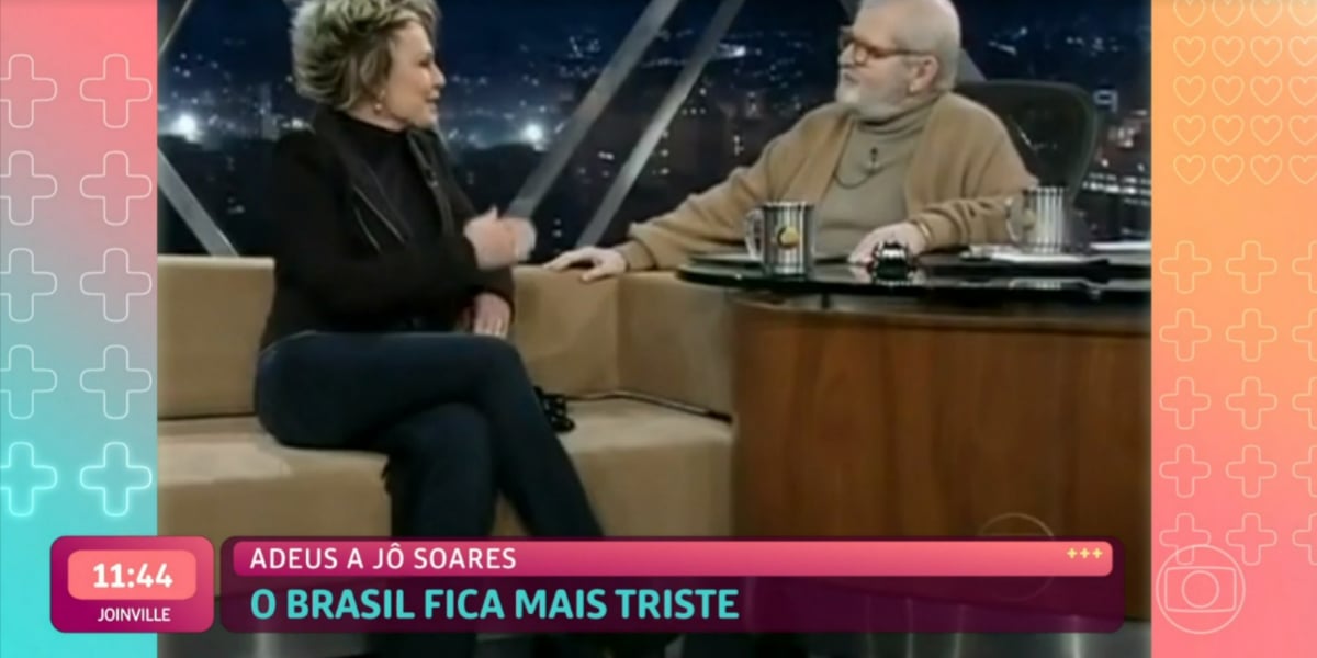 Ana Maria Braga relembrou entrevista com Jô Soares (Foto: Reprodução/TV Globo)