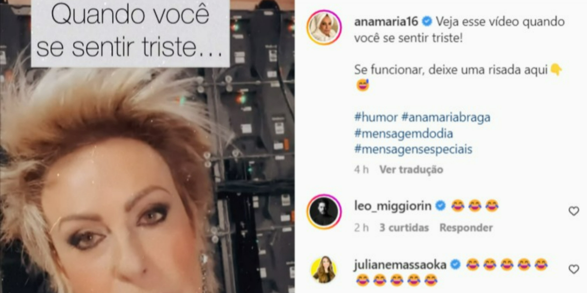 Ana Maria Braga divertiu os fãs nas redes sociais (Foto: Reprodução/Instagram)