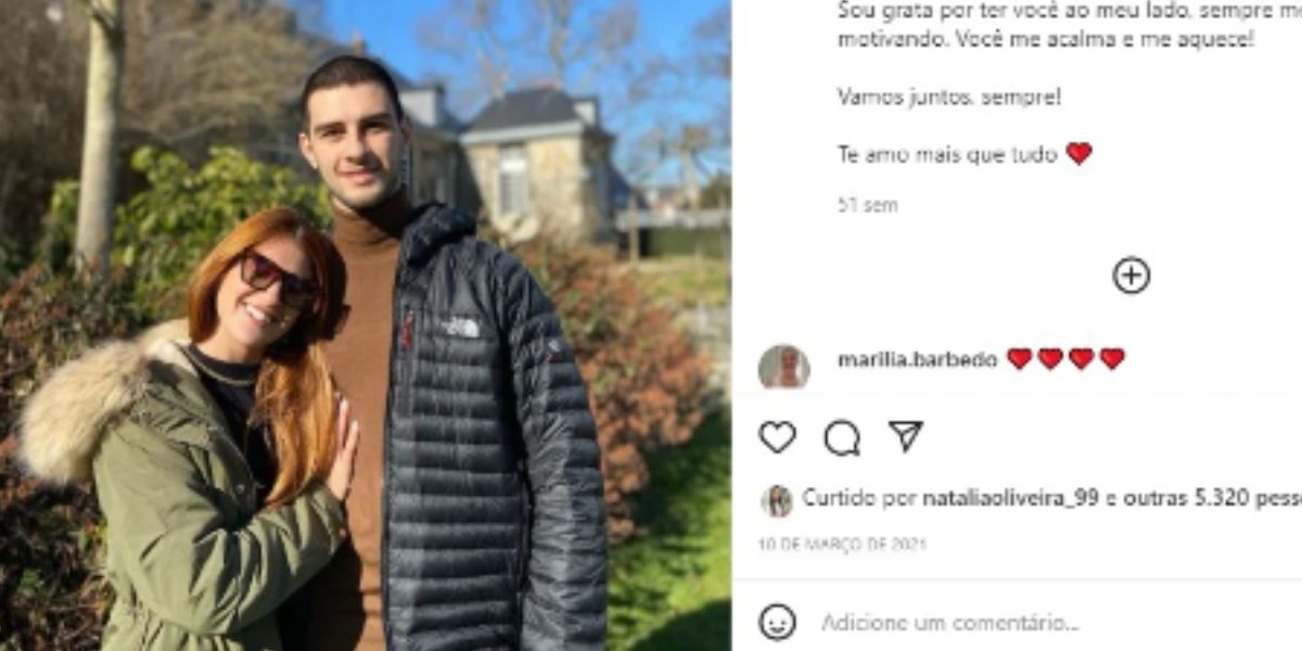 Namorada de Vinícius faz declaração nas redes sociais