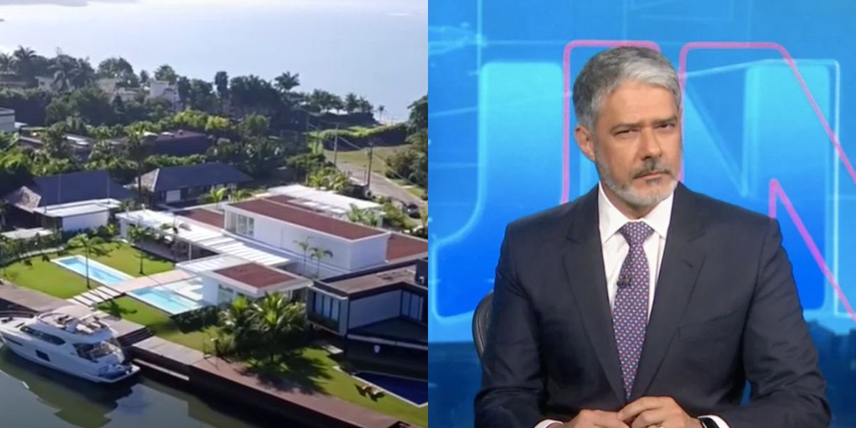 Âncora do Jornal Nacional vive em mansão luxuosa (Imagem: Montagem)