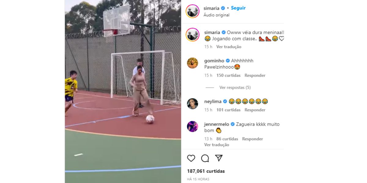 Simaria - jogando futebol