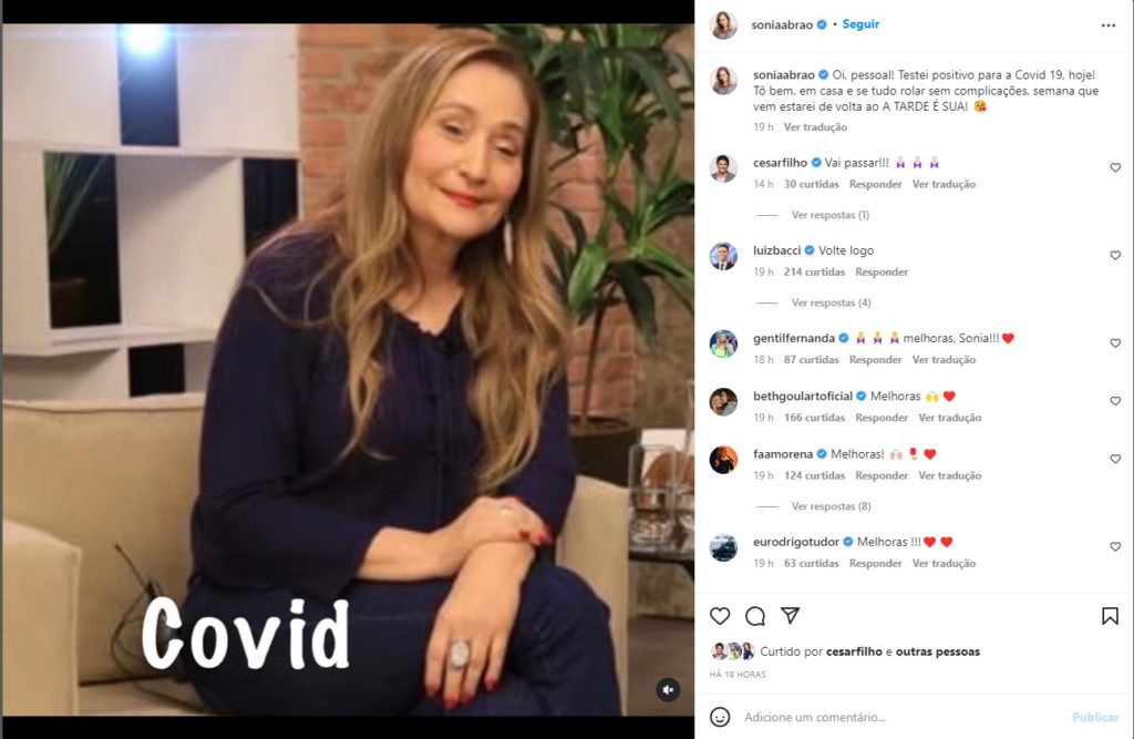 Sônia Abrão falou sobre o seu afastamento do A Tarde é Sua por conta da Covid 19