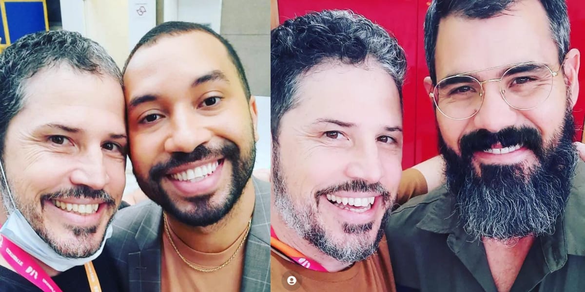 Fábio Caniatto com Gil do Vigor e Juliano Cazarré (Foto: Instagram)