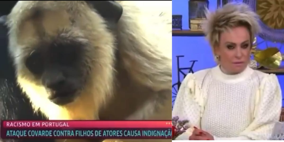 Ana Maria fica irritada com vídeo do macaco aparecer na hora errada (Reprodução: Globo)