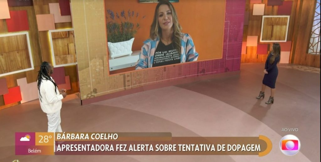 Patrícia Poeta e Manoel Soares receberam Bárbara Coelho no Encontro- Foto: Reprodução/Globo