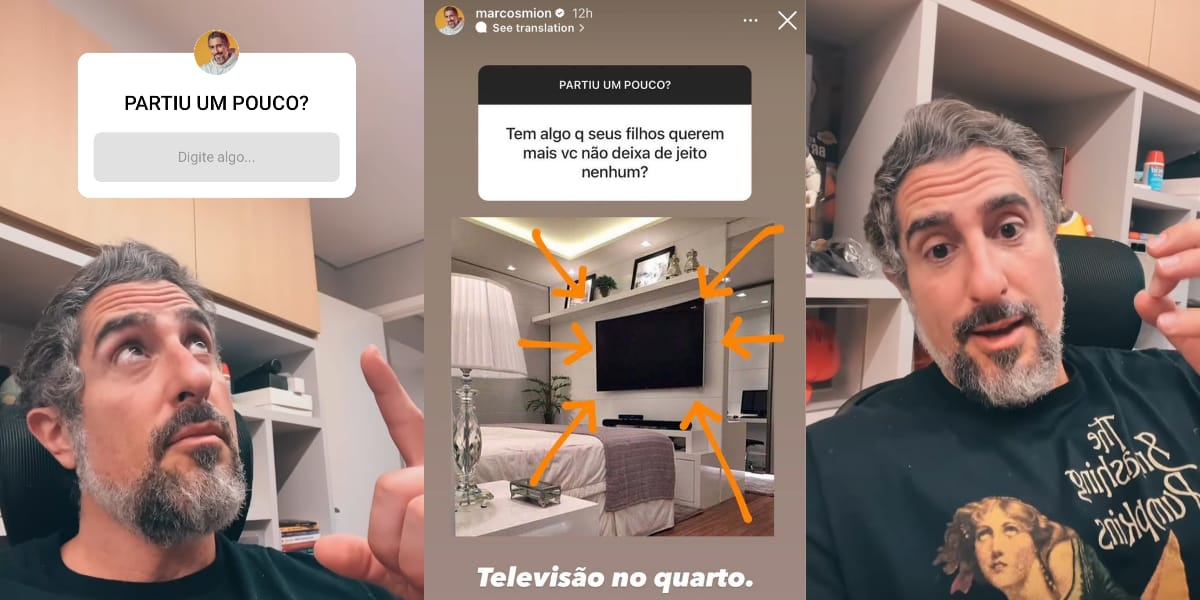 Marcos Mion compartilhou em suas redes sociais o que não deixa seus filhos fazerem no quarto (Reprodução: Instagram)