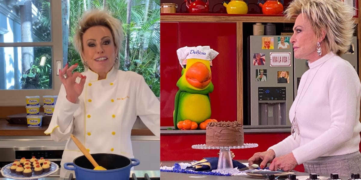 Ana Maria cozinhando no 'Mais Você' (Reprodução: Montagem TV Foco)