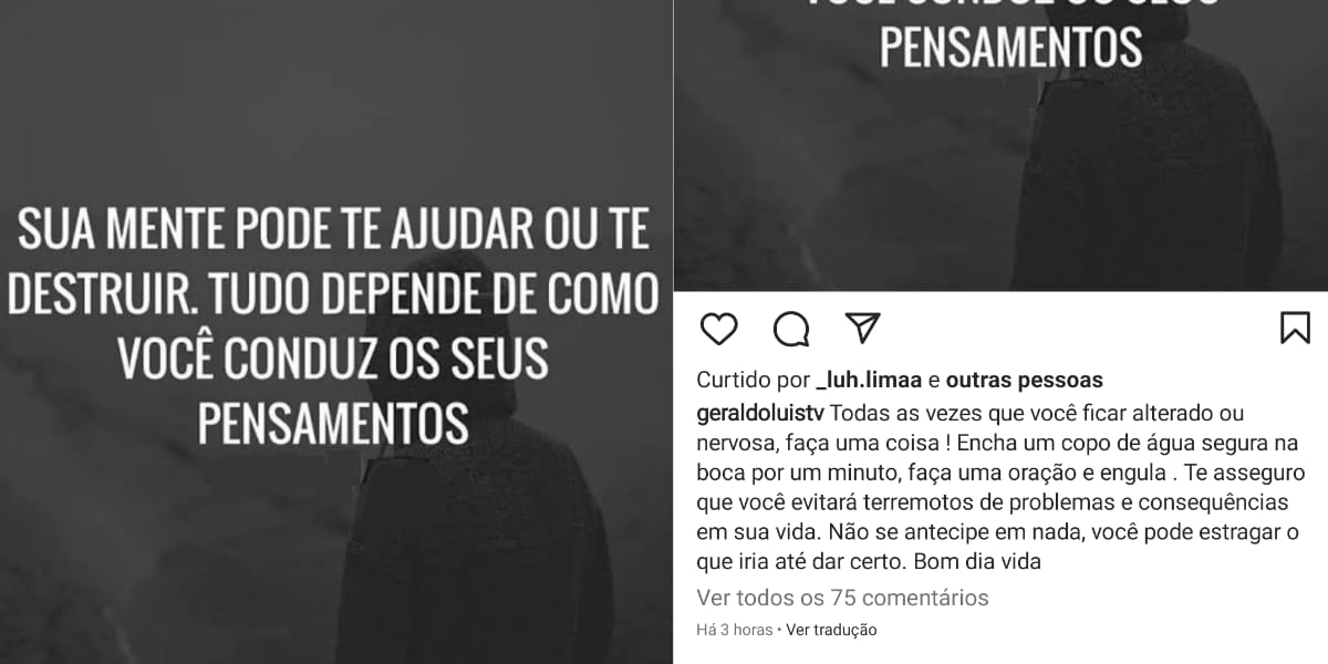 Geraldo Luís desabafa em suas redes sociais (Reprodução: Instagram)