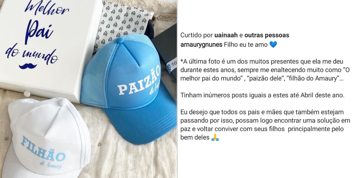 Amaury mostra último presente que recebeu de seu filho (Reprodução: Instagram)