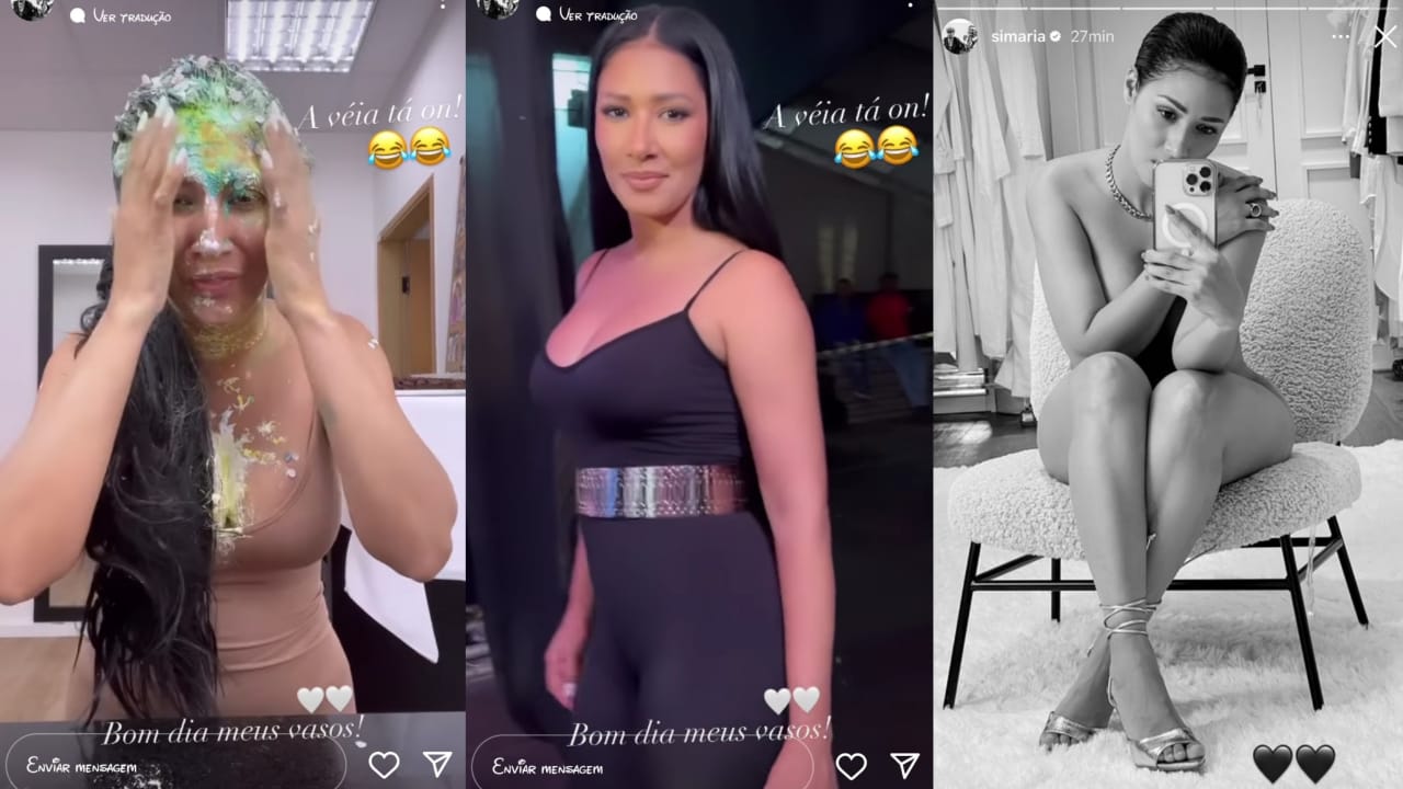 Simaria surge nua nos stories do Instagram (Foto: Reprodução/Instagram/Montagem)