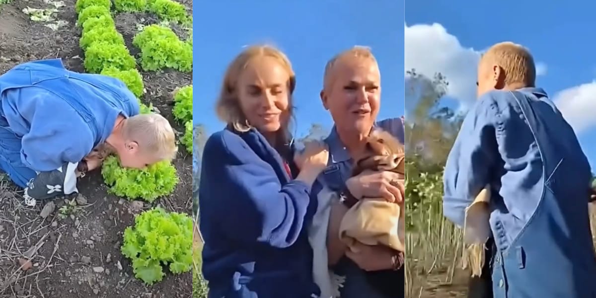 Xuxa aparece comendo alfaces no chão e Angélica retira a amiga (Reprodução: Instagram)