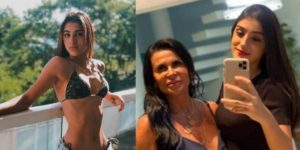 Neta de Gretchen tem relacionamento com famoso de 40 anos (Reprodução: Montagem TV Foco)