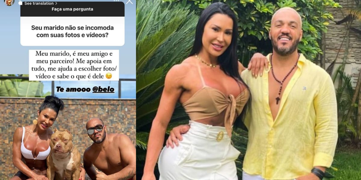 Gracyanne Barbosa fala sobre seu marido, Belo (Reprodução: Montagem TV Foco)