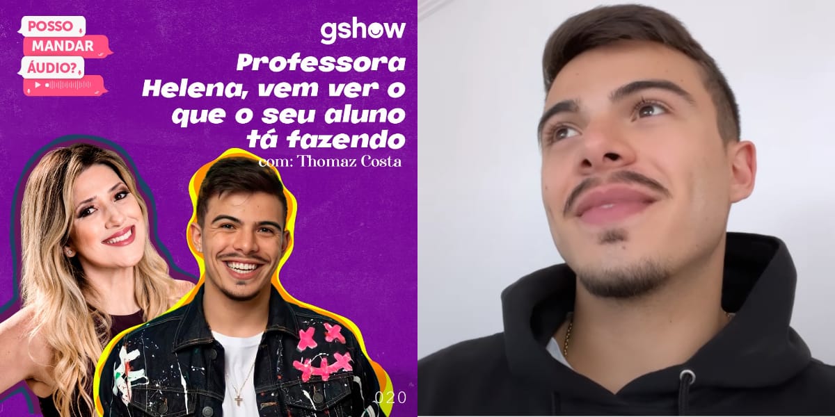 Thomaz Costa foi o convidado da vez de Dani Calabresa, no 'Posso Mandar Áudio?' (Reprodução: Montagem TV foco)