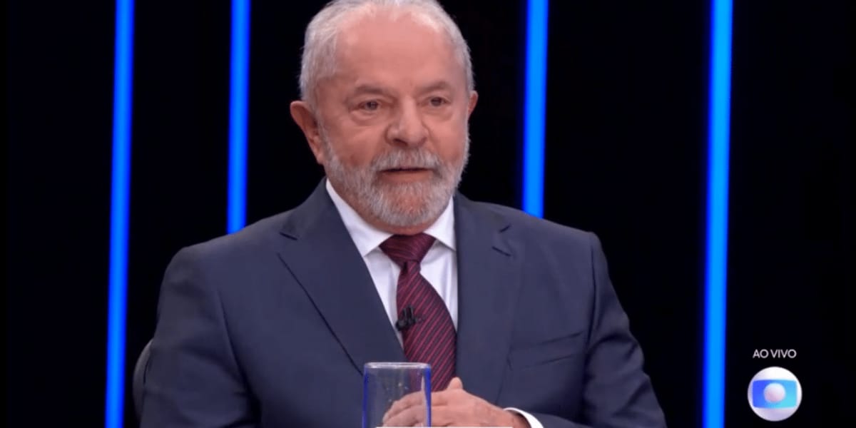 Lula durante entrevista no Jornal Nacional (Reprodução: Globo)