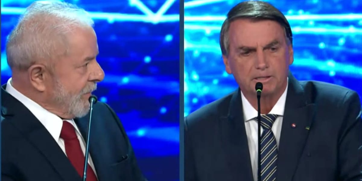 Os candidatos à presidência do Brasil durante debate (Reprodução: Band)