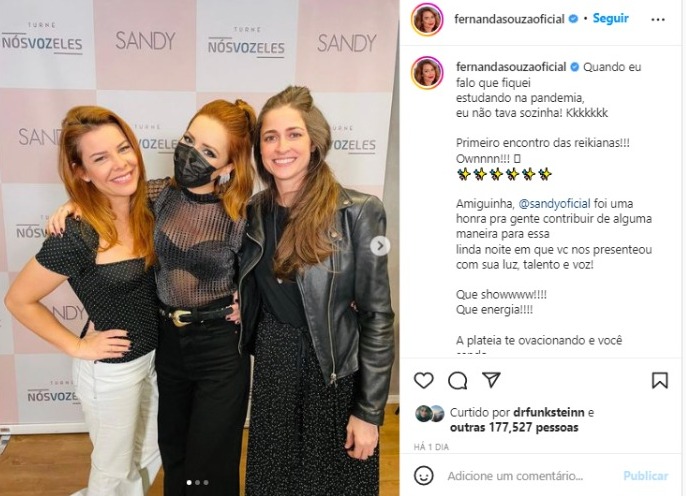 Fernanda Souza surge nas redes sociais ao lado da namorada (Foto: Reprodução/Instagram)