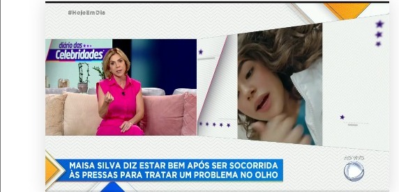 Keila Jimenez, comentou sobre o problema de saúde de Maísa no Hoje Em Dia- Foto: Reprodução/Record