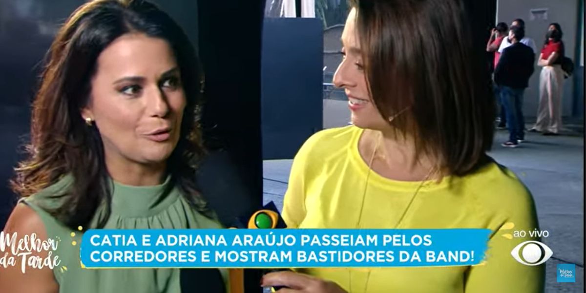 Catia Fonseca abandona estúdio, invade jornal de Adriana Araújo e expõe o que pensa dela: "Eu soube"