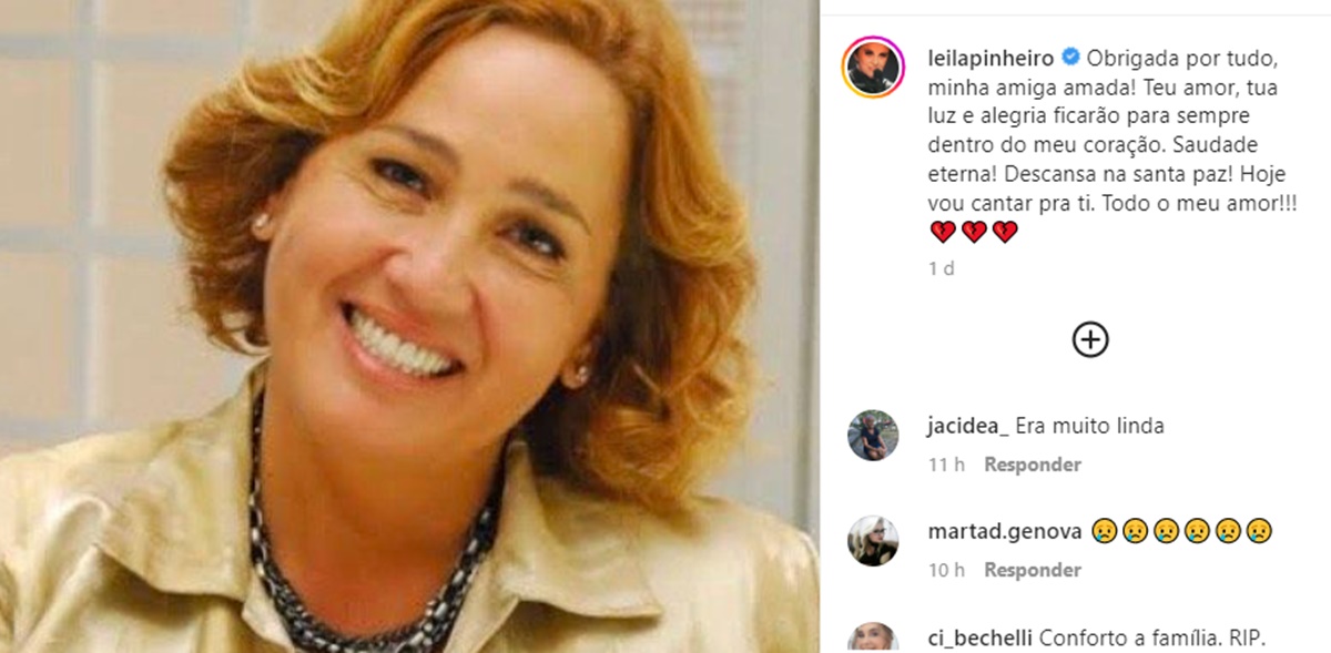 Leila Pinheiro faz homenagem pública à ex-companheira Claudia Jimenez 