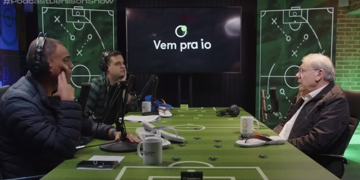 Milton Neves no podcast Denílson Show (Foto: Reprodução/YouTube)