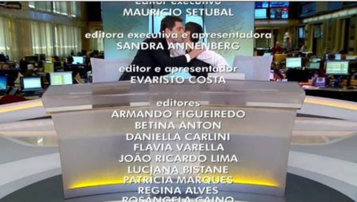 Há 5 anos, Evaristo Costa se despedia de Sandra Annenberg, do Jornal Hoje e da Globo (Foto: Reprodução)