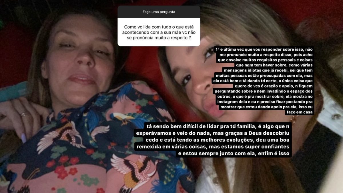 Aysha, filha de Simony, se manifesta sobre doença da mãe (Foto: Reprodução/Instagram)