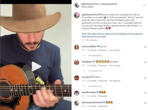 Após 'sumir' de Pantanal, intérprete de Trindade (Gabriel Sater) é perseguido pelo ‘cramulhão’ e incorpora o endiabrado em vídeo (Foto: Reprodução / Instagram)