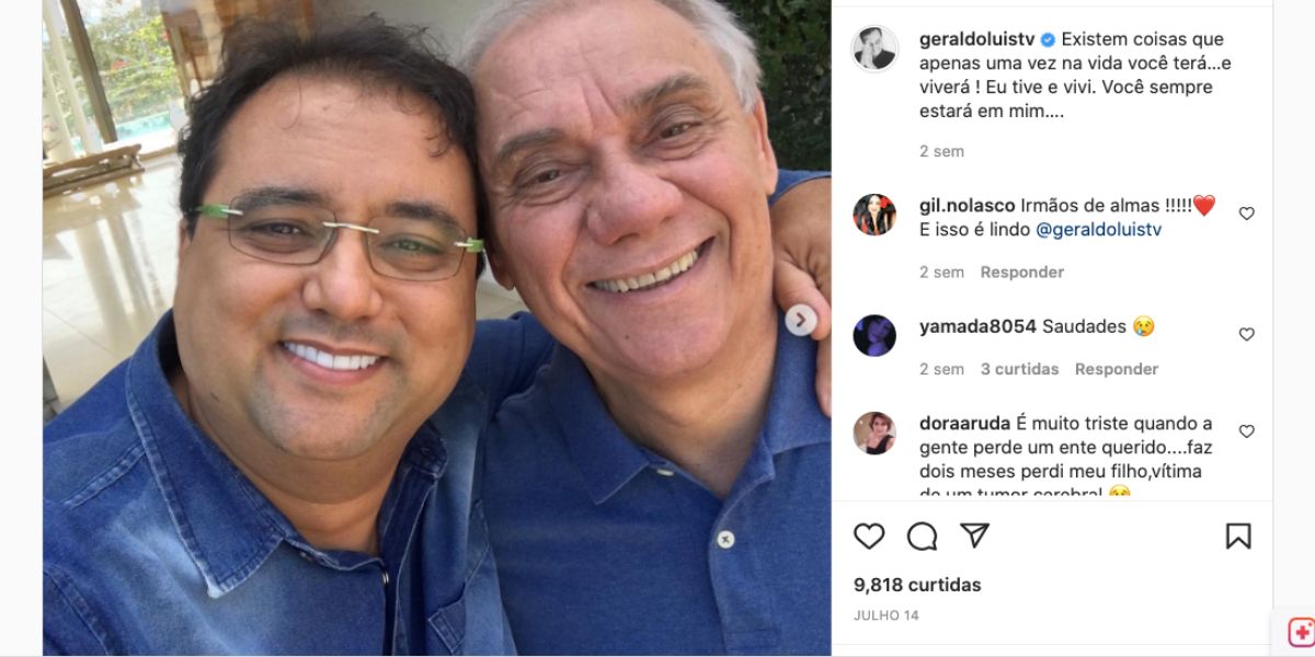 Geraldo Luís expõe falta de parceiro de longa data (Reprodução)