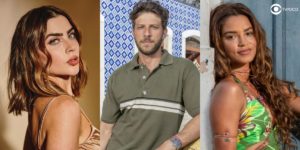 Chay Suede viverá triângulo amoroso com Lucy e Jade em Travessia (Foto: Reprodução/Globo/Colagem/Thais Teles)