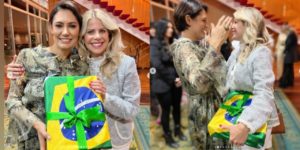 Karina Bacchi visita Michelle Bolsonaro no Palácio da Alvorada (Foto: Reprodução/Instagram)