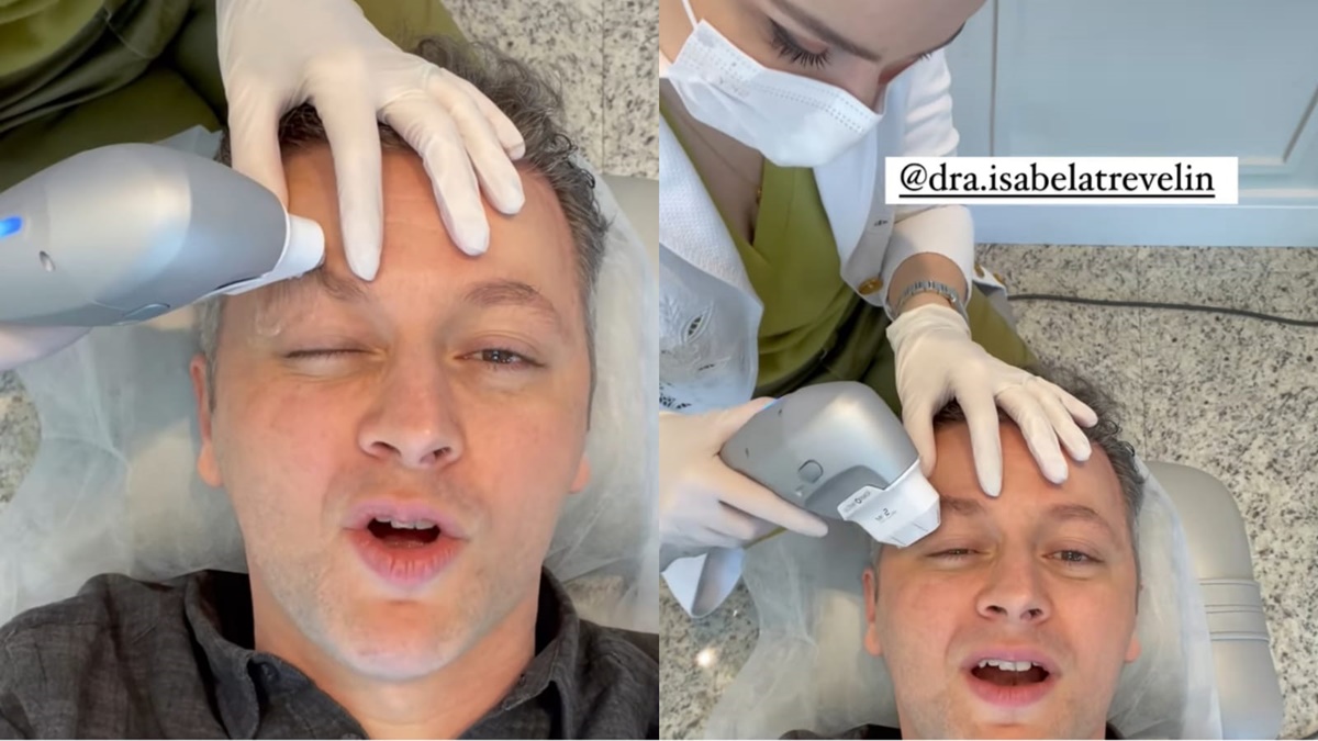 Lucas Lima expõe tratamento facial, toma susto e faz funcionária sentir vergonha 