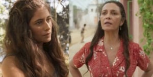 Luto em Mar do Sertão - Mãe de Candoca (Isadora Cruz) morre devendo agiota e deixa a filha na pior situação (Foto: Reprodução / Globo)