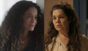 Zuleica (Aline Borges) vai conversar com Guta (Julia Dalavia) e desabafará sobre Maria Bruaca (Isabel Teixeira) em Pantanal (Foto: Reprodução / Globo)