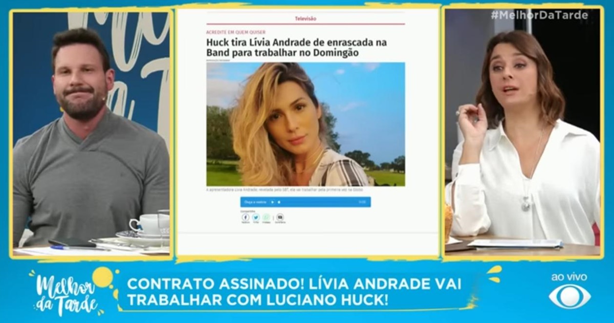 Catia Fonseca e colunista comentar sobre programa cancelado de Lívia Andrade 