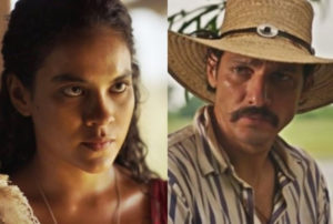 Em Pantanal, Tibério (Guito) terá mais uma grande decepção com Muda (Bella Campos) (Foto: Reprodução / Globo)