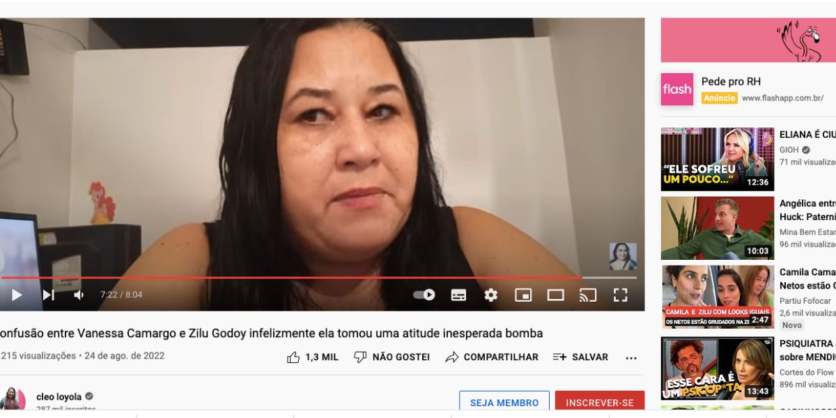 De acordo com Cleo Loyola, Wanessa não visitou Zilu por conta de briga (Reprodução) 