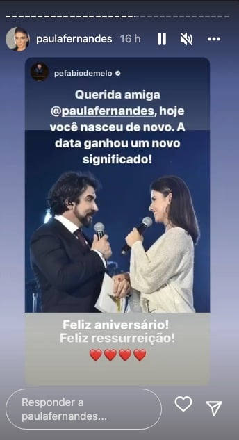 Padre Fábio De Melo manda mensagem para Paula Fernandes após acidente (Reprodução) 