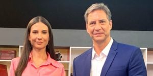 Luís Ernesto Lacombe e Amanda Klein (Foto: Divulgação/RedeTV!)