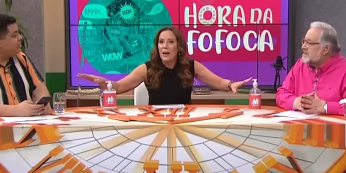 Regina Volpato, Leão Lobo e Arthur Pires no programa Mulheres