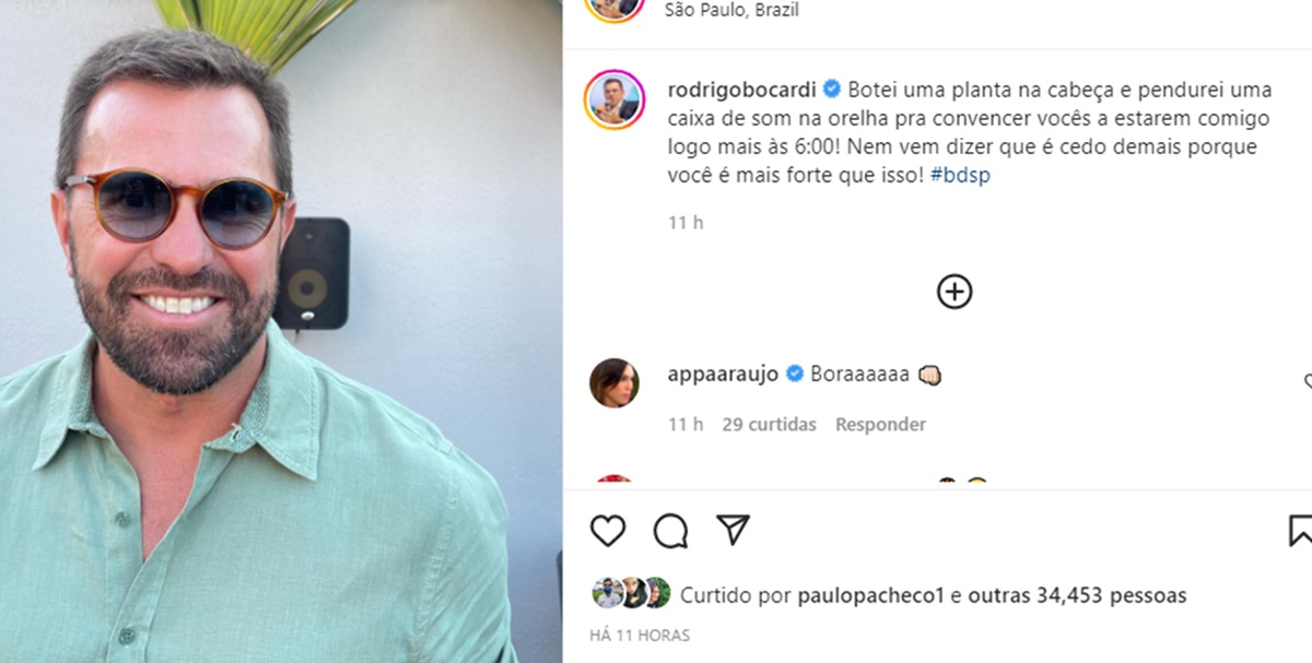 Rodrigo Bocardi anuncia volta à Globo após férias paradisíacas com a família 