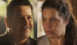 Tenório (Murilo Benício) ficará mansinho com Bruaca (Isabel Teixeira) quando descobrir que suas contas estarão bloqueadas em Pantanal (Foto: Reprodução / Globo)