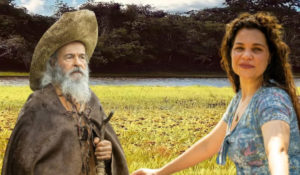 Maria Bruaca (Isabel Teixeira) tentou matar Tenório (Murilo Benício) em Pantanal e foi expulsa de casa, onde tomará um novo rumo (Foto: Reprodução / Globo / Montagem TV Foco)