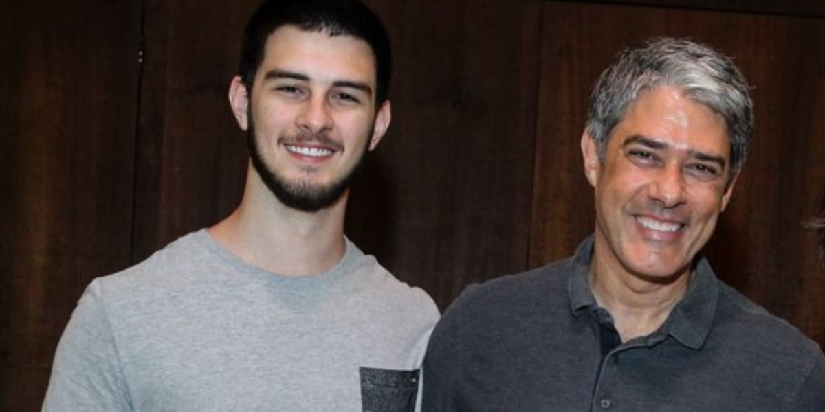 William Bonner e o filho Vinicius (Foto: Reprodução)