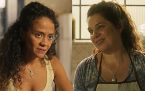 Zuleica (Aline Borges) e Maria Bruaca (Isabel Teixeira) conquistarão juntas um final feliz em Pantanal (Foto: Reprodução / Globo)