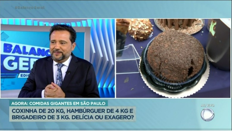 Geraldo Luís ficou tentado pelas comidas que apareceram na matéria do noticiário- Foto: Reprodução