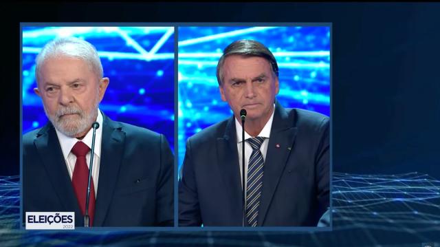 Lula e Bolsonaro compareceram ao primeiro debate, realizado pela Band-Foto: Reprodução